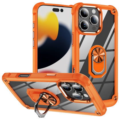 TPU + PC Lens Protection Phone Case with Ring Holder