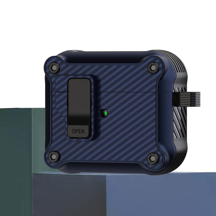 Carbon Fiber Magnetic Automatic Switch Earphone Protective Case, For AirPods 4, For AirPods Pro 2...