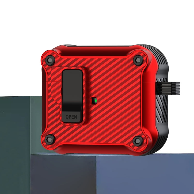 Carbon Fiber Magnetic Automatic Switch Earphone Protective Case, For AirPods 4, For AirPods Pro 2...