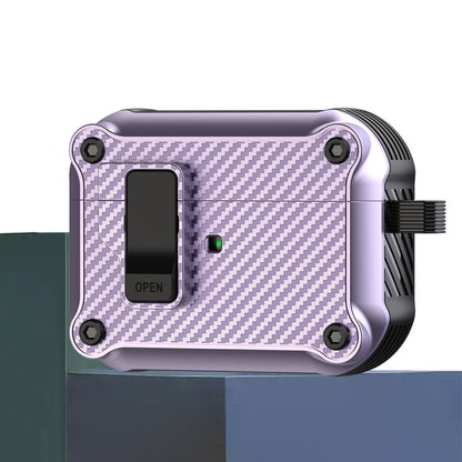 Carbon Fiber Magnetic Automatic Switch Earphone Protective Case, For AirPods 4, For AirPods Pro 2...