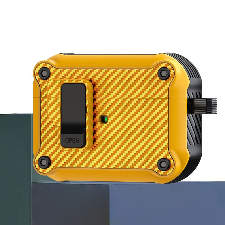 Carbon Fiber Magnetic Automatic Switch Earphone Protective Case, For AirPods 4, For AirPods Pro 2...