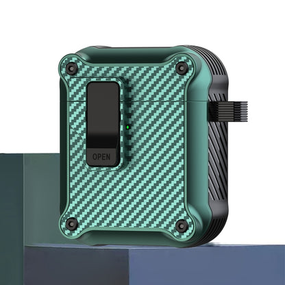 Carbon Fiber Magnetic Automatic Switch Earphone Protective Case, For AirPods 4, For AirPods Pro 2...