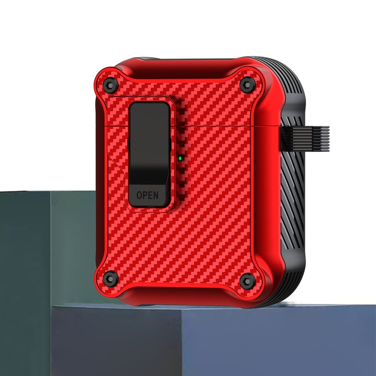 Carbon Fiber Magnetic Automatic Switch Earphone Protective Case, For AirPods 4, For AirPods Pro 2...