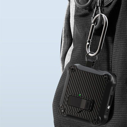 Carbon Fiber Magnetic Automatic Switch Earphone Protective Case, For AirPods 4, For AirPods Pro 2...