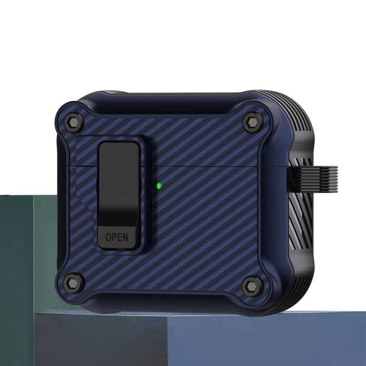 Carbon Fiber Magnetic Automatic Switch Earphone Protective Case, For AirPods 4, For AirPods Pro 2...