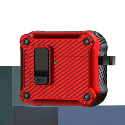 Carbon Fiber Magnetic Automatic Switch Earphone Protective Case, For AirPods 4, For AirPods Pro 2...