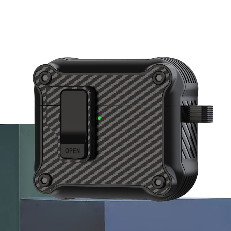 Carbon Fiber Magnetic Automatic Switch Earphone Protective Case, For AirPods 4, For AirPods Pro 2...
