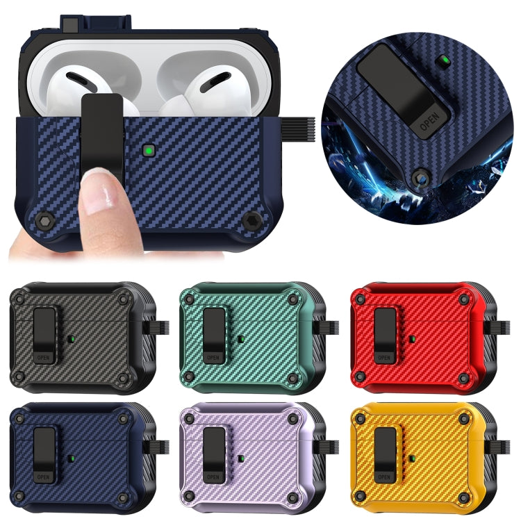Carbon Fiber Magnetic Automatic Switch Earphone Protective Case, For AirPods 4, For AirPods Pro 2...