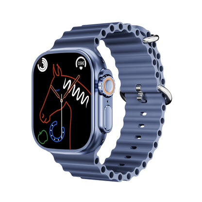 WS-E9 Ultra 2.2 inch IP67 Waterproof Metal Buckle Ocean Silicone Band Smart Watch, Support Heart ...