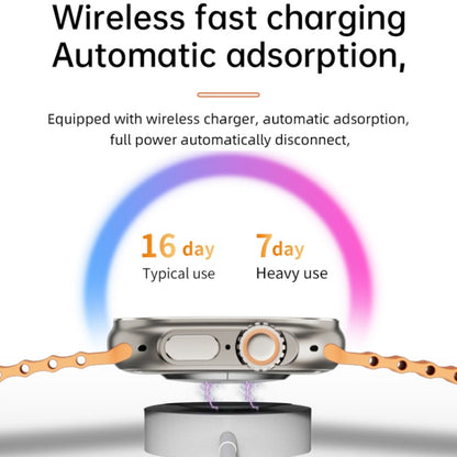 WS-E9 Ultra 2.2 inch IP67 Waterproof Metal Buckle Ocean Silicone Band Smart Watch, Support Heart ...