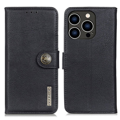 KHAZNEH Cowhide Texture Horizontal Flip Leather Phone Case, For iPhone 16 Pro Max, For iPhone 16 ...