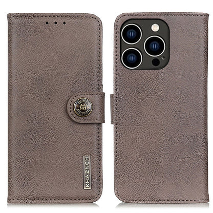 KHAZNEH Cowhide Texture Horizontal Flip Leather Phone Case, For iPhone 16 Pro Max, For iPhone 16 ...