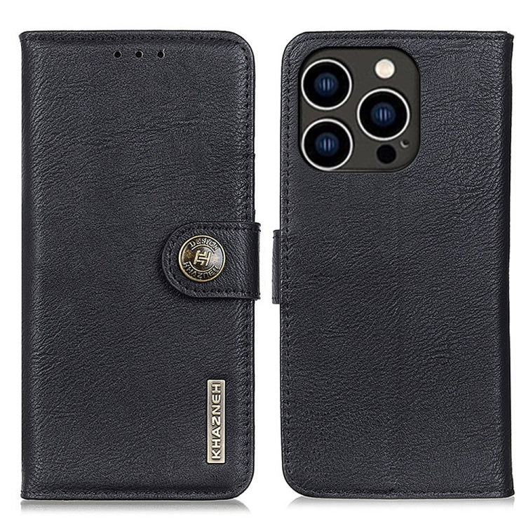 KHAZNEH Cowhide Texture Horizontal Flip Leather Phone Case, For iPhone 16 Pro Max, For iPhone 16 ...