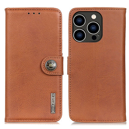 KHAZNEH Cowhide Texture Horizontal Flip Leather Phone Case, For iPhone 16 Pro Max, For iPhone 16 ...