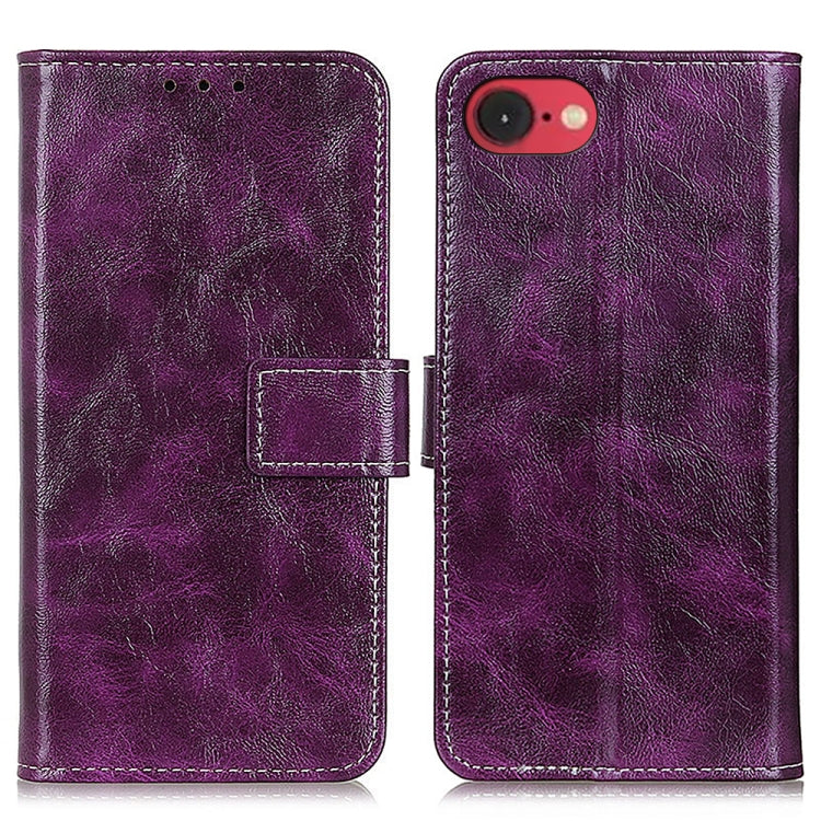Retro Crazy Horse Texture Horizontal Flip Leather Phone Case