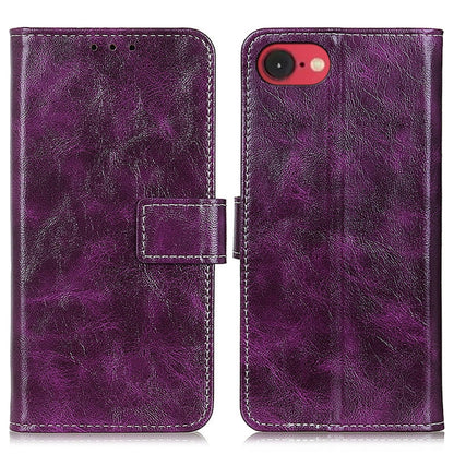 Retro Crazy Horse Texture Horizontal Flip Leather Phone Case