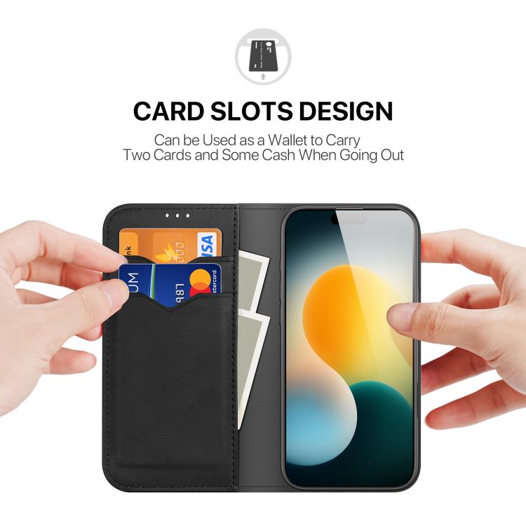 DUX DUCIS Hivo Series Cowhide + PU + TPU Flip Phone Case