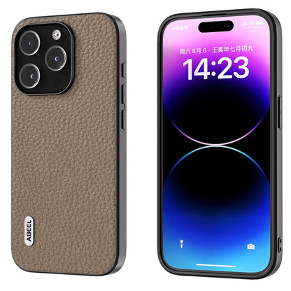ABEEL Genuine Leather Litchi Texture Phone Case, For iPhone 16 Pro Max, For iPhone 16 Pro��������...