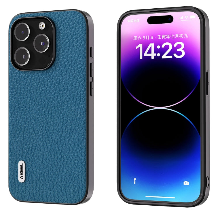 ABEEL Genuine Leather Litchi Texture Phone Case, For iPhone 16 Pro Max, For iPhone 16 Pro��������...