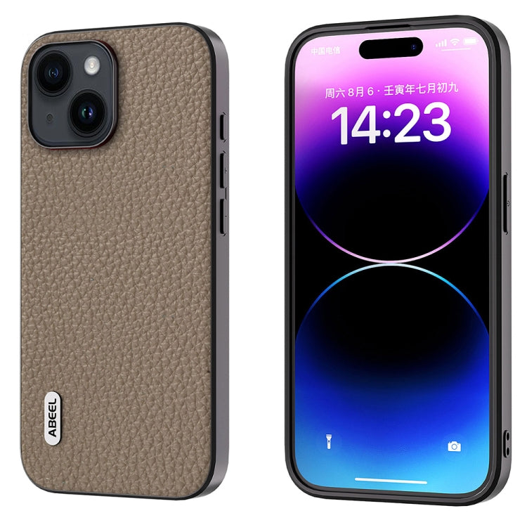 ABEEL Genuine Leather Litchi Texture Phone Case, For iPhone 16 Pro Max, For iPhone 16 Pro��������...