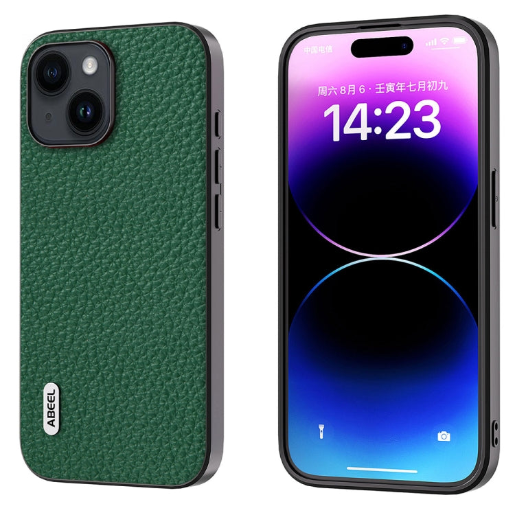 ABEEL Genuine Leather Litchi Texture Phone Case, For iPhone 16 Pro Max, For iPhone 16 Pro��������...