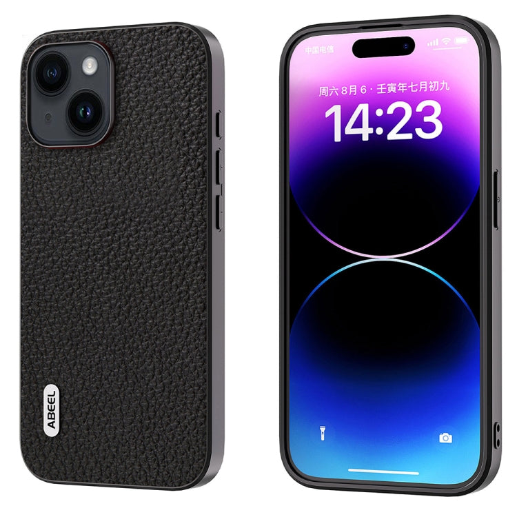 ABEEL Genuine Leather Litchi Texture Phone Case, For iPhone 16 Pro Max, For iPhone 16 Pro��������...