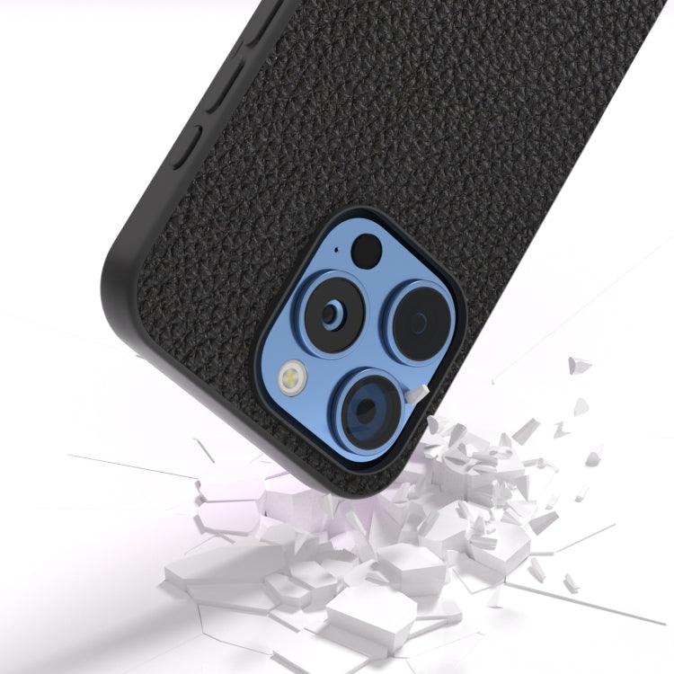 ABEEL Genuine Leather Litchi Texture Phone Case, For iPhone 16 Pro Max, For iPhone 16 Pro��������...