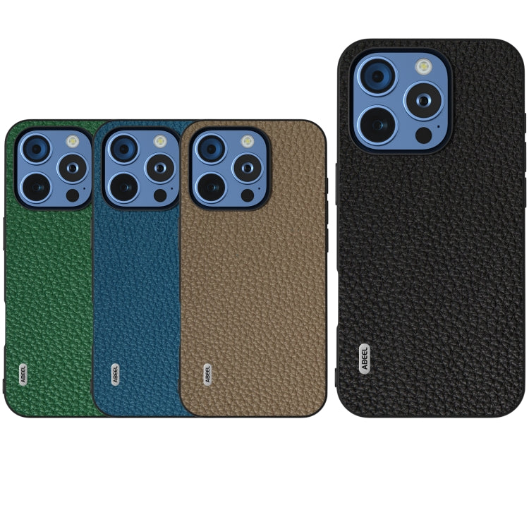 ABEEL Genuine Leather Litchi Texture Phone Case, For iPhone 16 Pro Max, For iPhone 16 Pro��������...