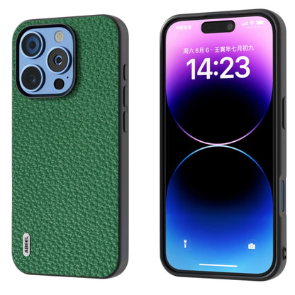 ABEEL Genuine Leather Litchi Texture Phone Case, For iPhone 16 Pro Max, For iPhone 16 Pro��������...