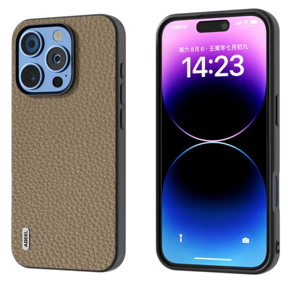 ABEEL Genuine Leather Litchi Texture Phone Case, For iPhone 16 Pro Max, For iPhone 16 Pro��������...