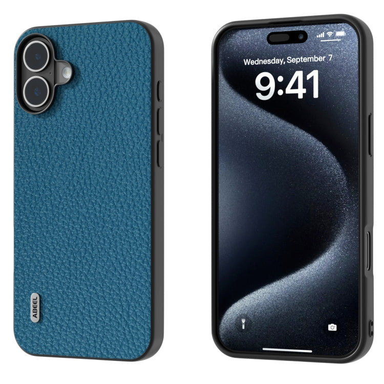 ABEEL Genuine Leather Litchi Texture Phone Case, For iPhone 16 Pro Max, For iPhone 16 Pro��������...