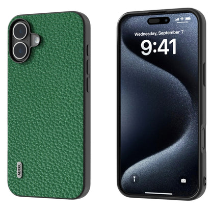 ABEEL Genuine Leather Litchi Texture Phone Case, For iPhone 16 Pro Max, For iPhone 16 Pro��������...