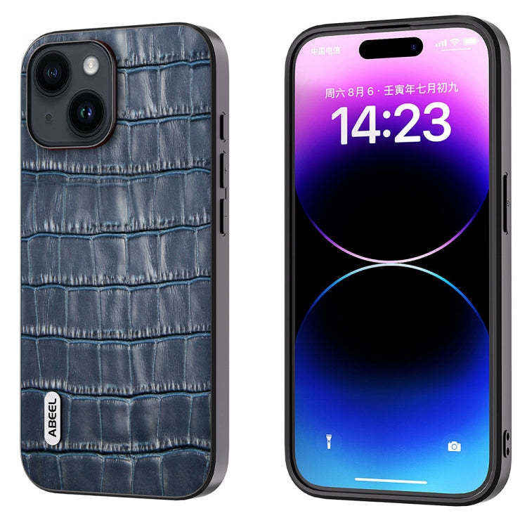 ABEEL Crocodile Texture Genuine Leather Phone Case, For iPhone 16 Pro Max, For iPhone 16 Pro�����...