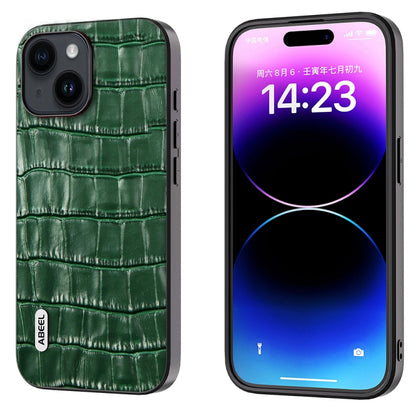 ABEEL Crocodile Texture Genuine Leather Phone Case, For iPhone 16 Pro Max, For iPhone 16 Pro�����...