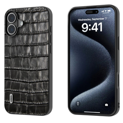 ABEEL Crocodile Texture Genuine Leather Phone Case, For iPhone 16 Pro Max, For iPhone 16 Pro�����...