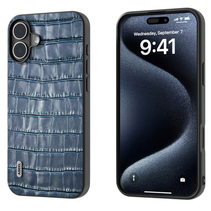 ABEEL Crocodile Texture Genuine Leather Phone Case, For iPhone 16 Pro Max, For iPhone 16 Pro�����...