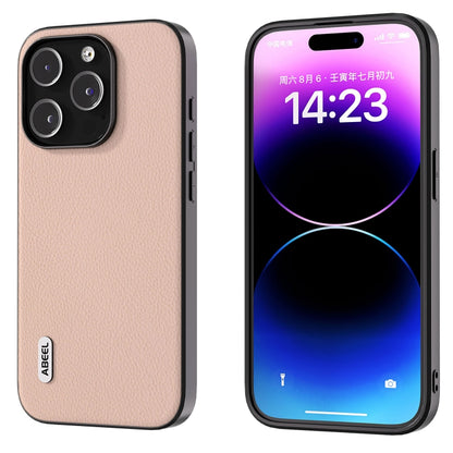 ABEEL Genuine Leather + PC Litchi Texture Phone Case, For iPhone 16 Pro Max, For iPhone 16 Pro���...