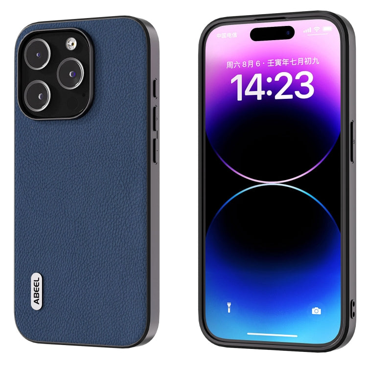 ABEEL Genuine Leather + PC Litchi Texture Phone Case, For iPhone 16 Pro Max, For iPhone 16 Pro���...