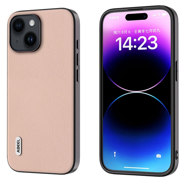 ABEEL Genuine Leather + PC Litchi Texture Phone Case, For iPhone 16 Pro Max, For iPhone 16 Pro���...