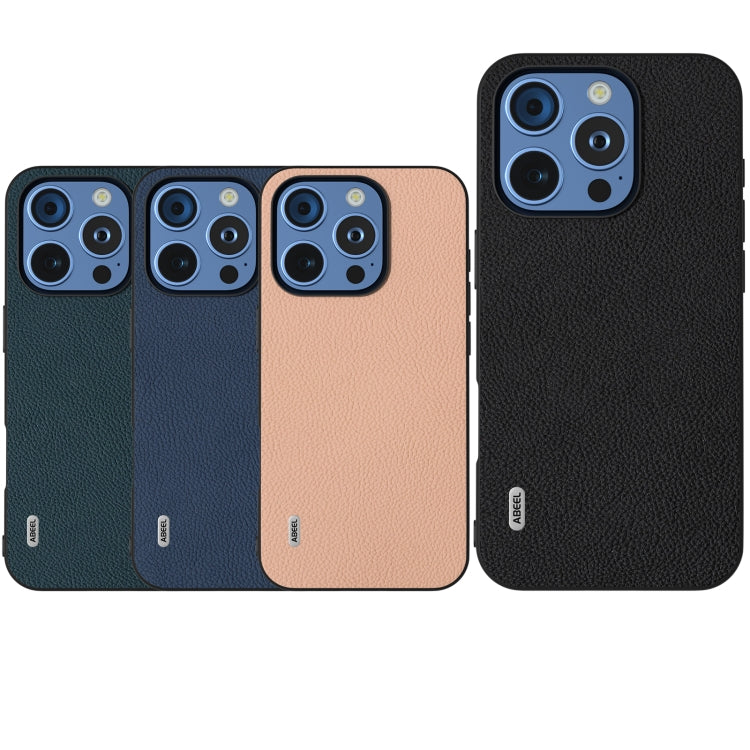 ABEEL Genuine Leather + PC Litchi Texture Phone Case, For iPhone 16 Pro Max, For iPhone 16 Pro���...