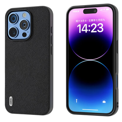 ABEEL Genuine Leather + PC Litchi Texture Phone Case, For iPhone 16 Pro Max, For iPhone 16 Pro���...