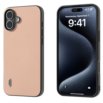 ABEEL Genuine Leather + PC Litchi Texture Phone Case, For iPhone 16 Pro Max, For iPhone 16 Pro���...