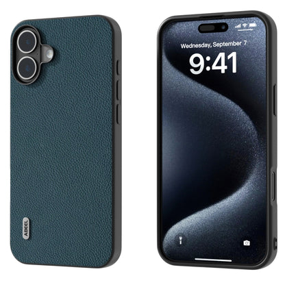 ABEEL Genuine Leather + PC Litchi Texture Phone Case, For iPhone 16 Pro Max, For iPhone 16 Pro���...
