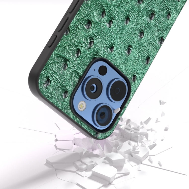 ABEEL Genuine Leather Ostrich Texture Phone Case