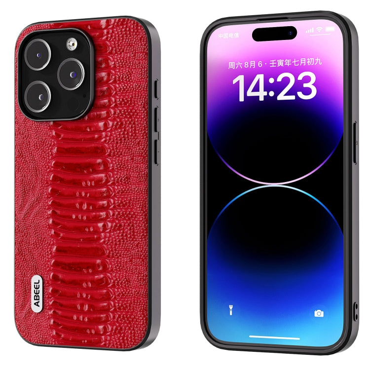 ABEEL Genuine Leather Weilai Series Phone Case, For iPhone 16 Pro Max, For iPhone 16 Pro���������...