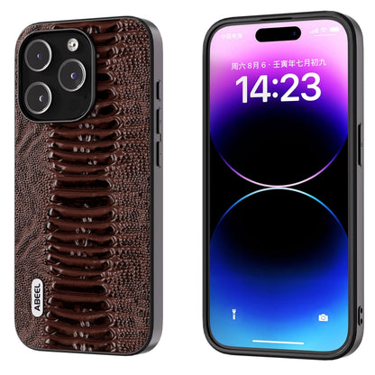 ABEEL Genuine Leather Weilai Series Phone Case, For iPhone 16 Pro Max, For iPhone 16 Pro���������...