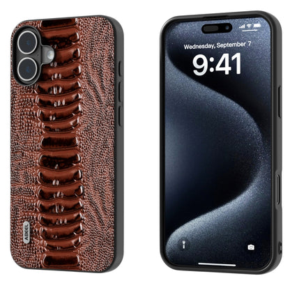 ABEEL Genuine Leather Weilai Series Phone Case, For iPhone 16 Pro Max, For iPhone 16 Pro���������...