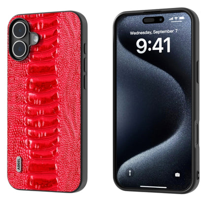 ABEEL Genuine Leather Weilai Series Phone Case, For iPhone 16 Pro Max, For iPhone 16 Pro���������...