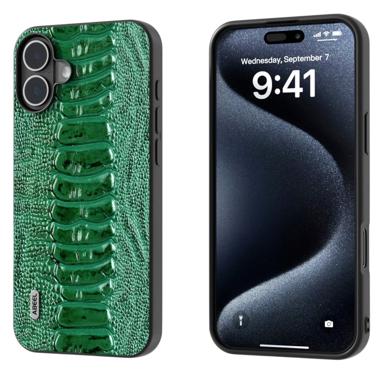 ABEEL Genuine Leather Weilai Series Phone Case, For iPhone 16 Pro Max, For iPhone 16 Pro���������...