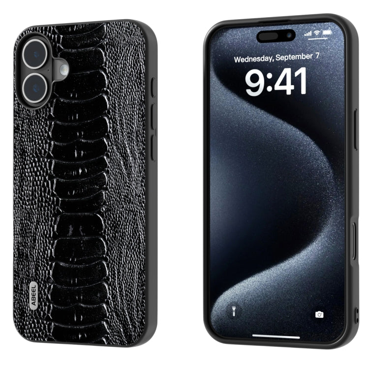 ABEEL Genuine Leather Weilai Series Phone Case, For iPhone 16 Pro Max, For iPhone 16 Pro���������...